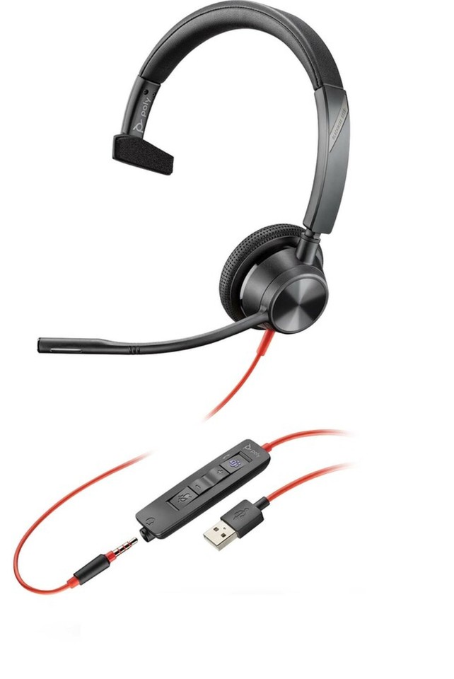 Poly Plantronics Blackwire 3310 MS USB-A Mono Wired Headset