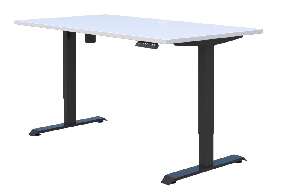 Duo II Height Adjustable Desk 1200W x 700D White Top
