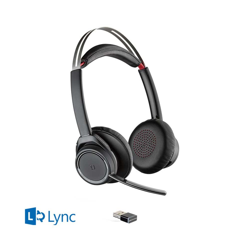 Plantronics Voyager Focus Uc-M Stereo Bt W/Ess Noise Cancelling Headset + USB Dongle+Charge Cradle
