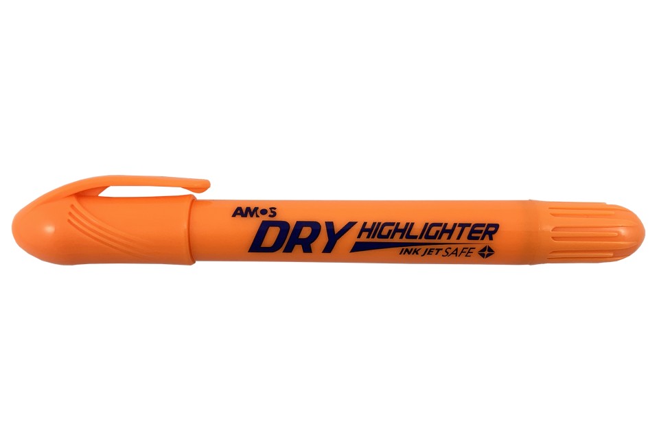 Amos Dry Highlighter Bullet Tip Fluoro Orange