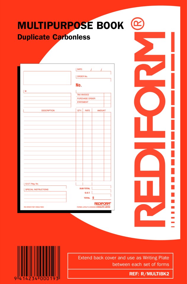 Rediform Multi-Purpose Book No Carbon Required 210 x 155mm 50 Duplicates