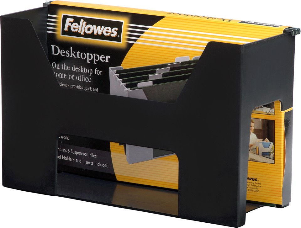 Fellowes Desktopper Desk Organiser With 5 Suspension Files Black