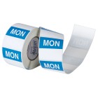 Avery Monday Day Labels, 40 x 40mm, Blue/White, 500 Labels (937336) image