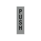 Apli Push Sign PVC Sheet Self-Adhesive Silver & Black image