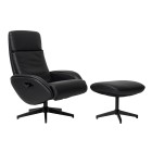Buro Maya Recliner With Footrest Black Leather image