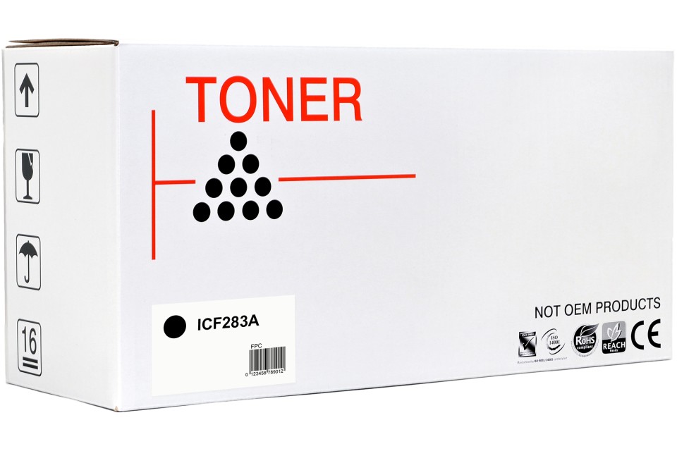 Icon Compatible HP Cf283a Black Toner Cartridge