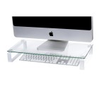 Esselte Monitor Stand - Glass with White Legs image