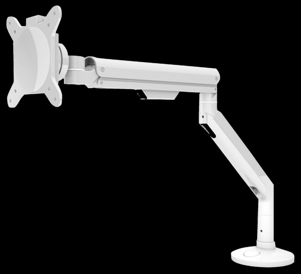 E01 Single Monitor Arm White