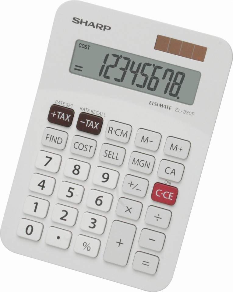 Sharp El-330fb Twin Power Desktop Tax Calculator
