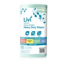 Livi Colour-Coded Commercial Wipes Green 70gsm 90 Sheets per Roll 6006 Pack of 4 image