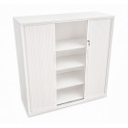 Proceed Tambour Cabinet 3 Adjust Shelves 1200(h)x900(w)x450(d)mm White image