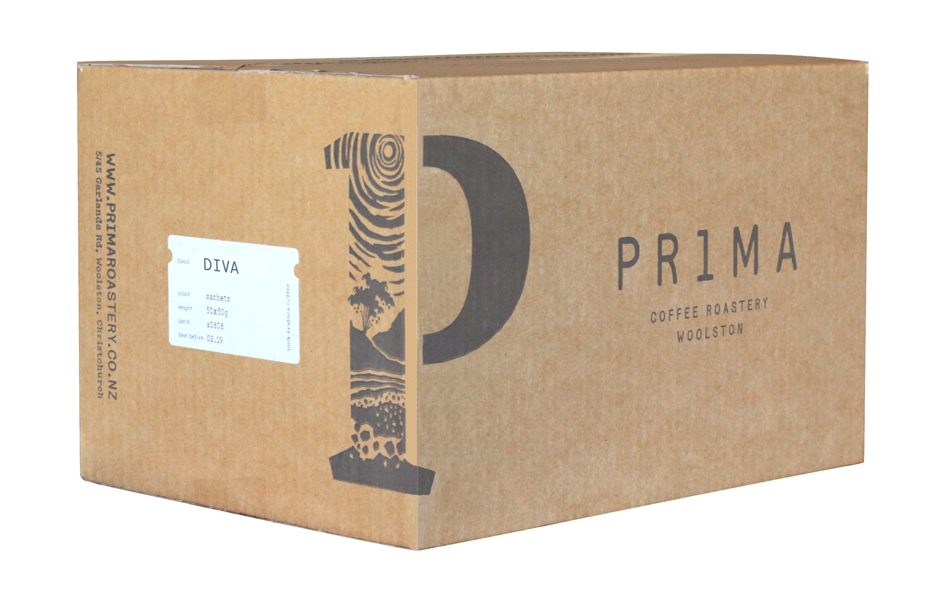 Prima Fairtrade Organic Diva Fresh Ground Coffee Sachets - 50x50g