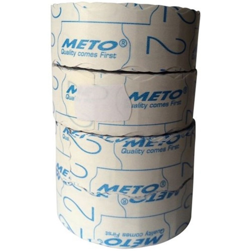 Meto Labels Permanent 15.22 22x16mm White Roll 1000 Pack 4