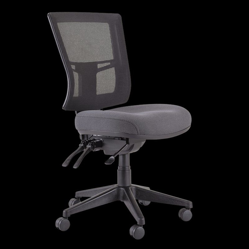 Metro II Nylon Base Safetex Fabric Charcoal Chair