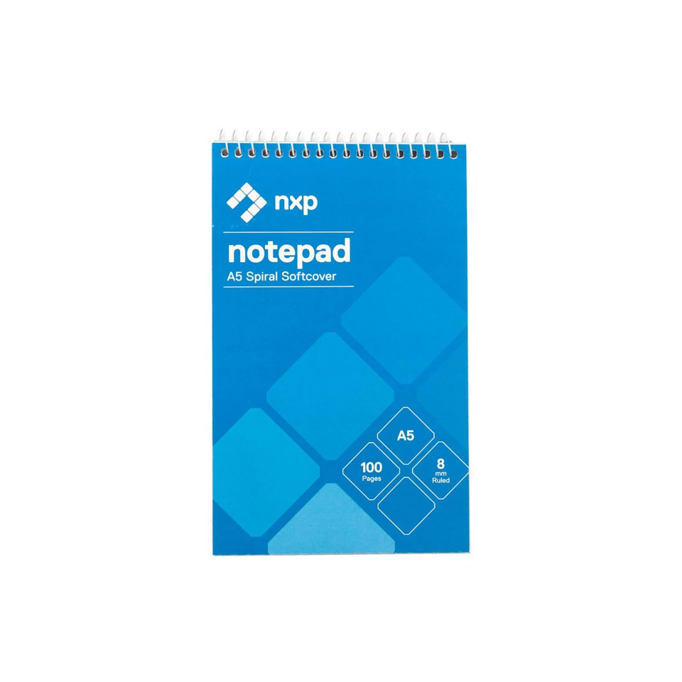 NXP Spiral Notepad 8mm Ruled A5 100 Pages