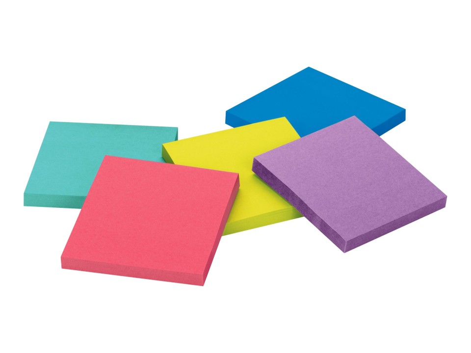 Assorted Colours Pack of 16 Post-it 685194 76 x 76 mm Value Pack Super Sticky Z-Notes