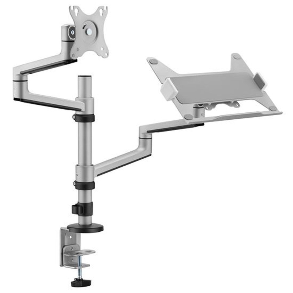Brateck 17in - 32in Dual Arm Premium Articulating Monitor Arm Pc Tray.
