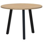 Modella II Cafe Table Angled Leg 800mm Diameter Classic Oak/black (Quickship) image
