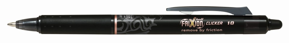 Pilot Frixion Clicker Ballpoint Pen Retractable Erasable Broad 1.0mm Black
