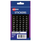 Avery Number Stickers 14 X 9 Mm Rectangle Permanent Pack 500 Labels (932443) image