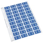 Codafile Lateral File Labels Numeric 3 25mm Pack 1 Sheet image