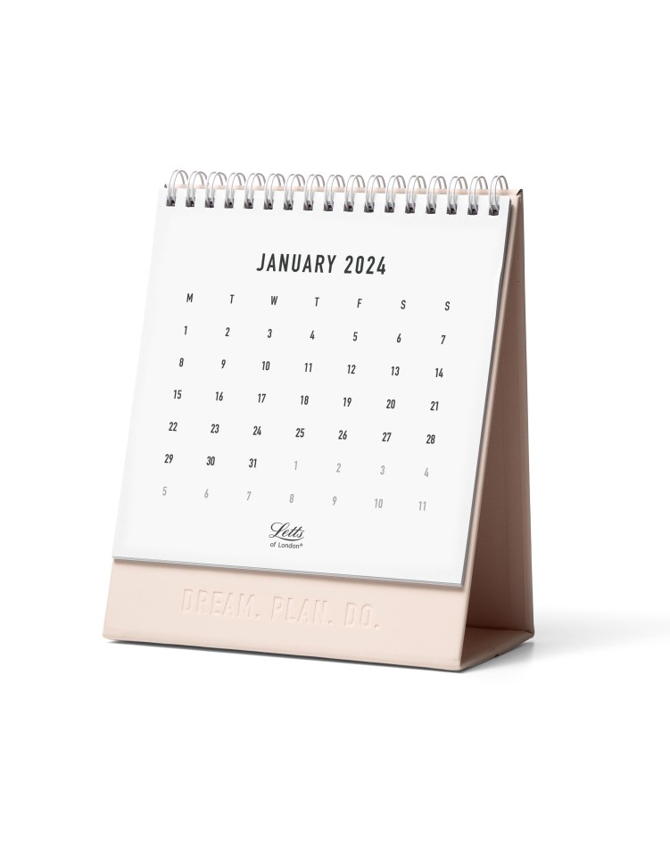 Letts 2024 Conscious Desk Calendar Rosewater