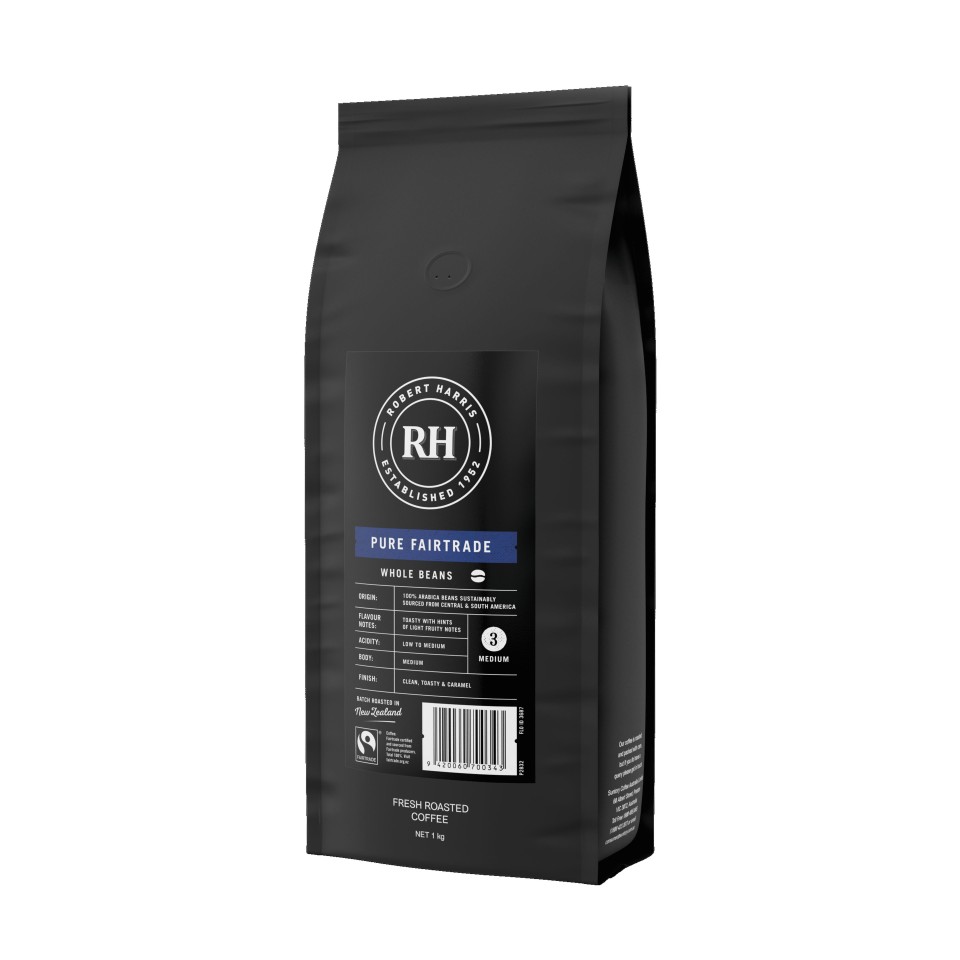 Robert Harris Coffee Beans Fairtrade Blend Medium Dark Roast 1kg