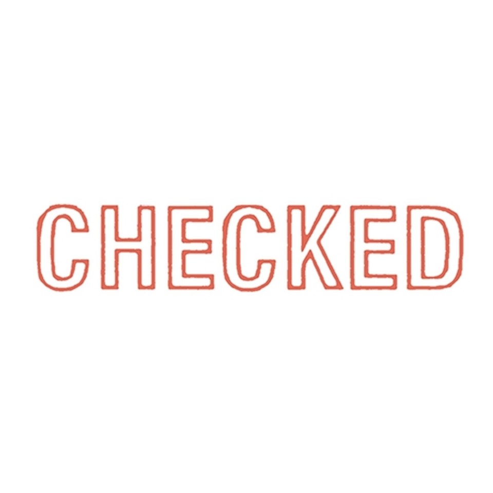 Dixon Self-Inking Stamp 022 'Checked' Red