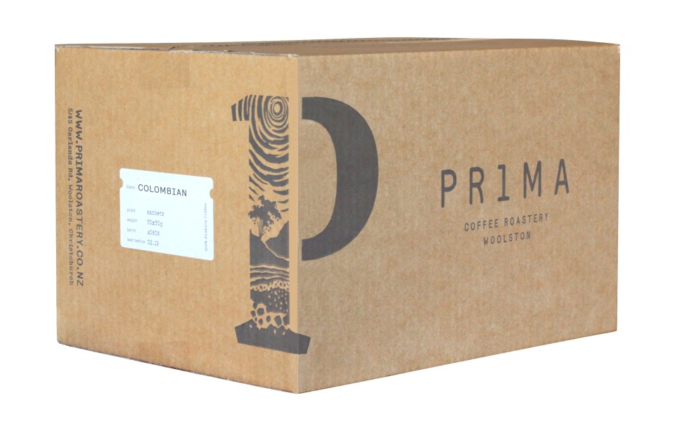Prima Colombian Single Origin Fresh Ground Coffee Sachets - 50x50g