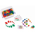 Edx Rainbow Pebbles Classroom Set 252 Pcs 47 Activity Cards In Plastic Container image