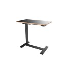 Malmo Electric Laptop Height Adjustable Desk 700Wx400Dmm Black Top / Timber Edge image