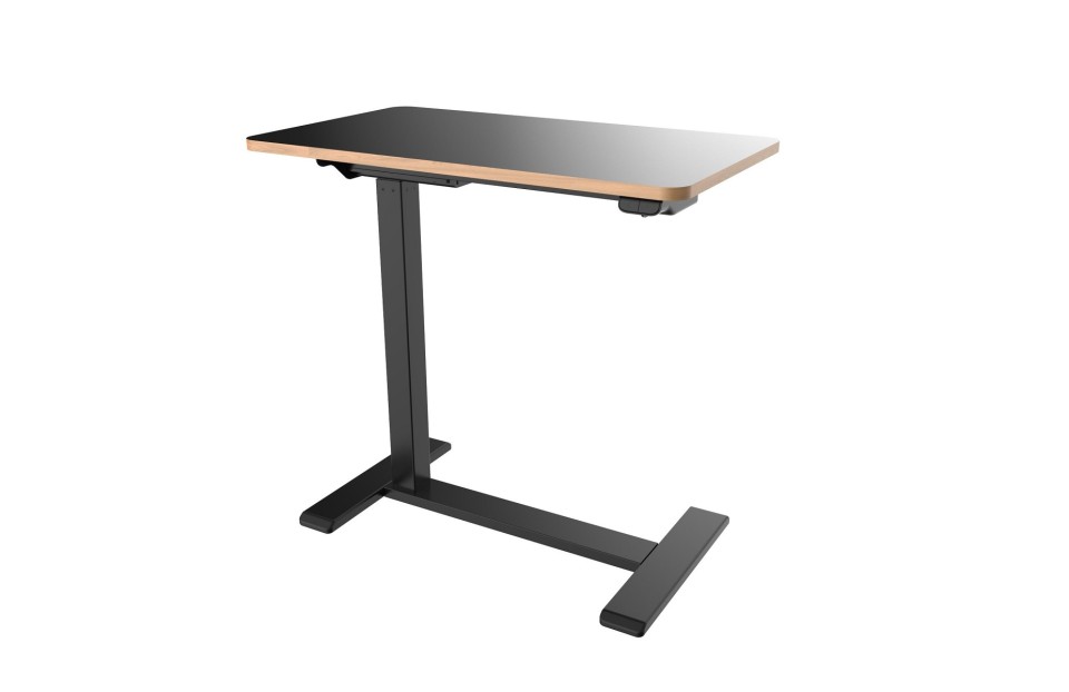 Malmo Electric Laptop Height Adjustable Desk 700Wx400Dmm Black Top / Timber Edge