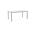 Knight Ergoplan Canteen Table 1600(w)x800(d)x750(h)mm White Top Black Frame image