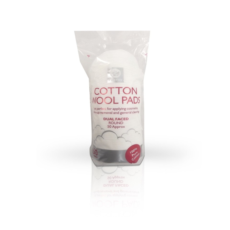  Fitzroy Cotton Wool Pads (100% Cotton) Round 50s