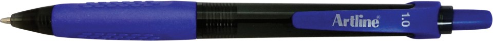 Artline Ikonic Grip Ballpoint Pen Retractable 1.0mm Blue Box 12