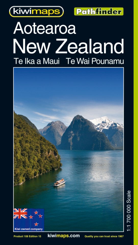 Kiwimaps New Zealand Sheet Map Laminated 880x610mm