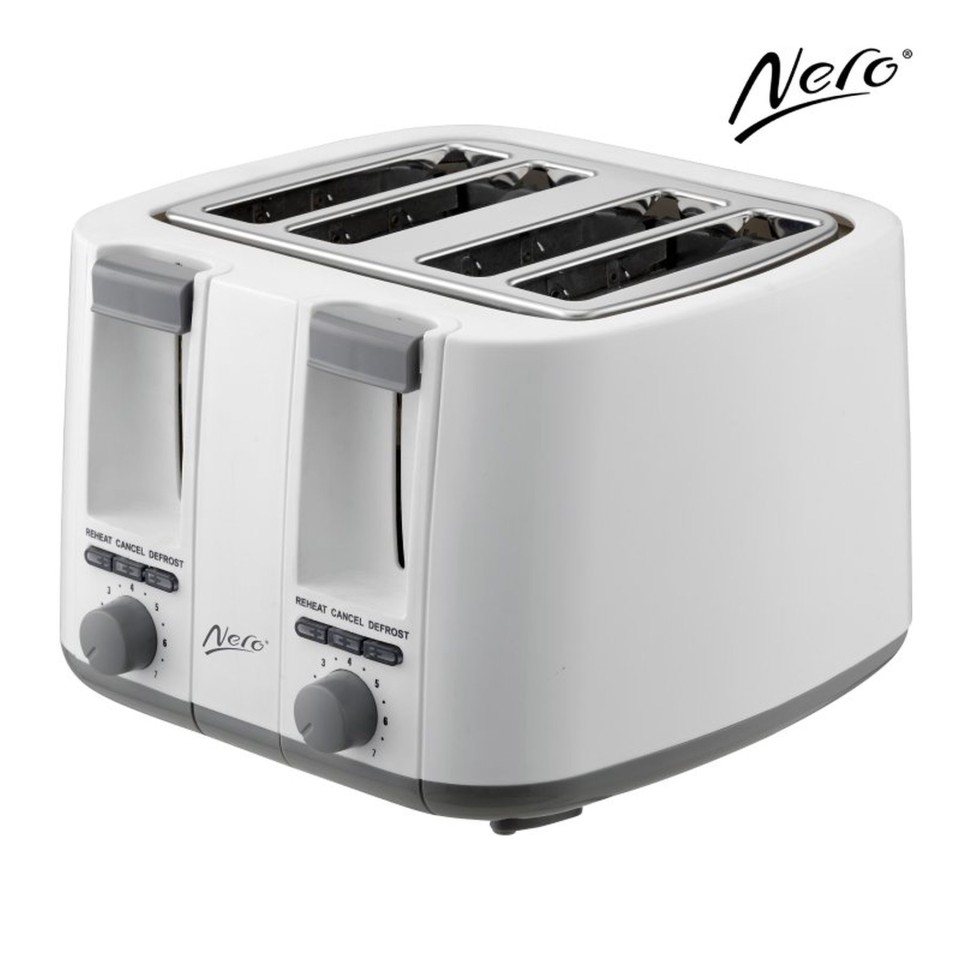 Nero Toaster 4 Slice Square White