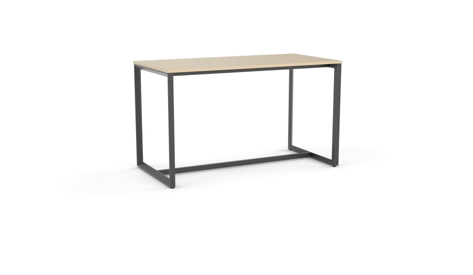 Anvil Bar Leaner Table 1600Wx800Dmm Nordic Maple Top / Black Frame