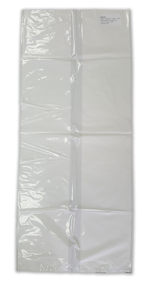 Kitchen Tidy Liner Xtra Large LDPE White 300mm x 280mm x 710mm 30 micron Pack of 100