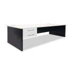 Sonic Straight Desk w/ Drawers 1800Wx800Dmm White Top / Charcoal Frame image