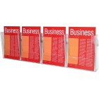Esselte Brochure Holder Wall Portrait 1 Tier 4 Compartments A4 Clear image