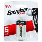 Energizer Max 9V Battery Alkaline Each