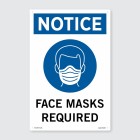 PVC Sign Face Masks Required 300x450mm image