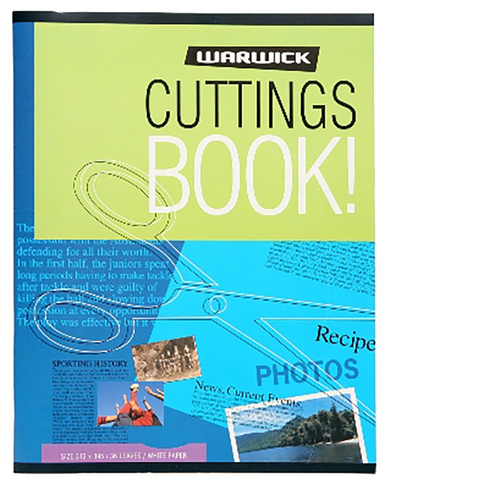 Warwick Scrapbook Cuttings White Pages 36 Leaf 395 x 312mm White