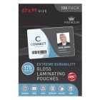 GBC Laminating Pouches Gloss Badge 67x99mm 175 Micron Pack 100 image