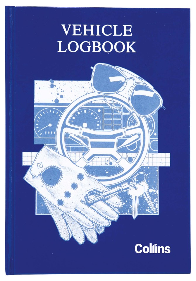 Collins Vehicle Log Book Hard Cover 215x150mm 44 Leaf