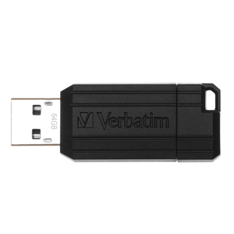 Verbatim Store N Go Pinstripe Flash Drive USB 2.0 64 GB Black