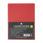 Esselte L Shaped Pockets Heavy Duty A4 170 Micron Red Pack 12