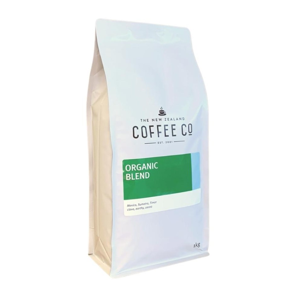 The New Zealand Coffee Co Fair Trade Organic Blend Whole Beans 1kg