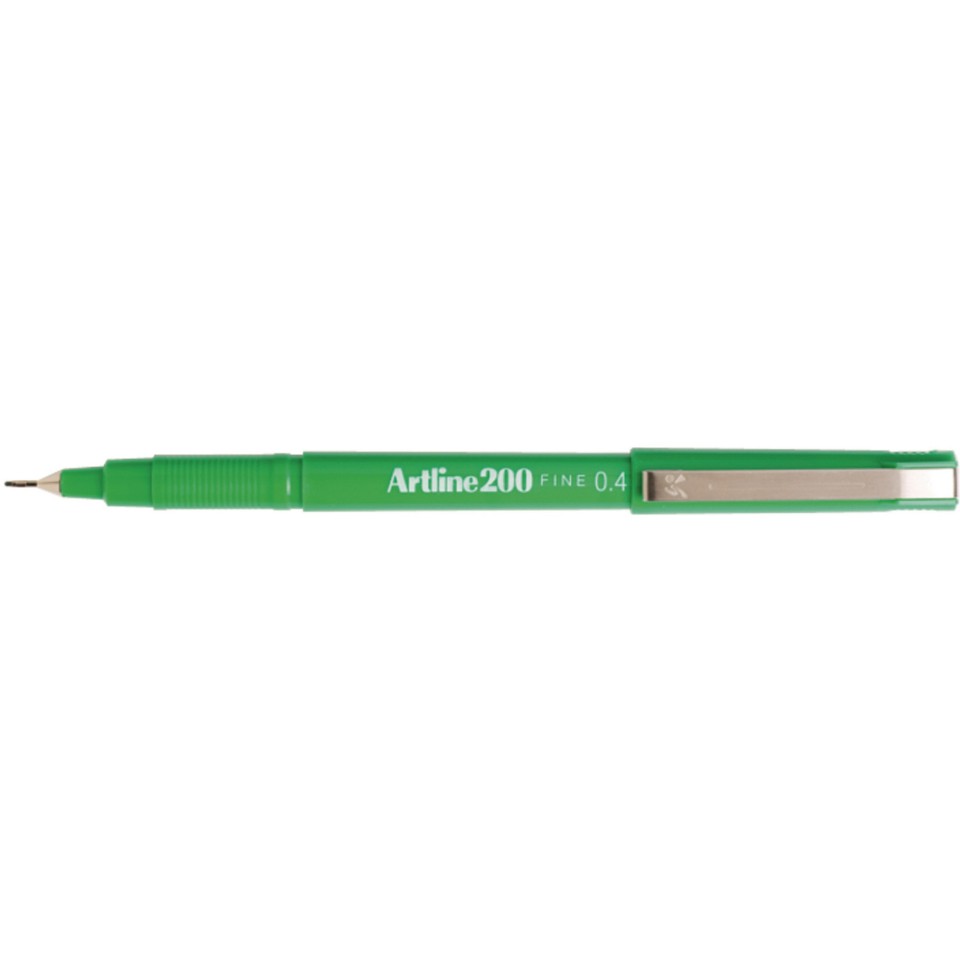 Artline 200 Fineliner Pen Fine 0.4mm Green